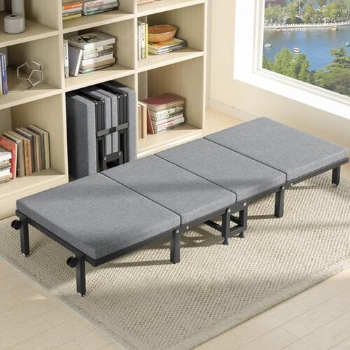 臻远 ZY-ZDC-002 四折麻布折叠床 1900*700*260 灰色 按张销售