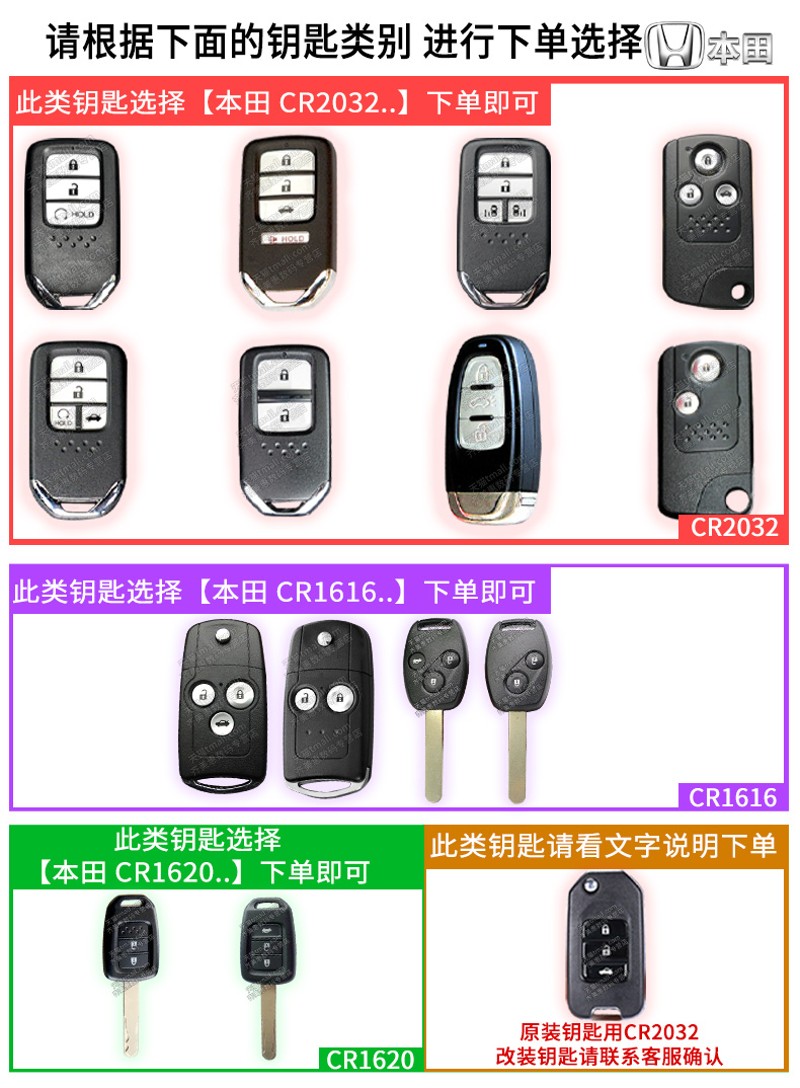 东风 本田 思域第八代8杰德 思铂睿  九代第9代09版11 12款遥控器