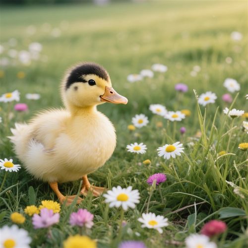 网红宠物孩童玩伴黏人小黄鸭脱壳花边鸭幼崽好养