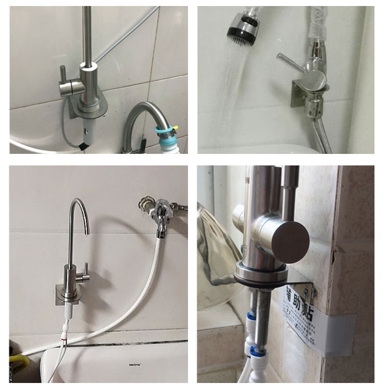 净水器水龙头固定底座配件免打孔安装支架厨房电热水龙头6分挂板