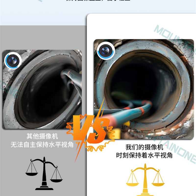 工厂直接交付工业管道内窥镜下水道疏浚检测市政测量堵塞视图高清