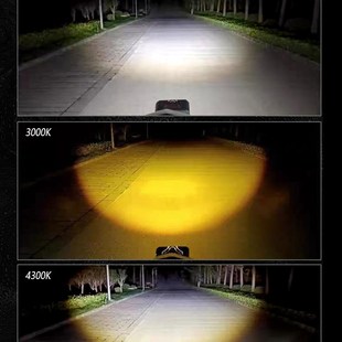 电动车超亮LED大灯强光黄白摩托外置透镜射灯12V24v60v48伏铺路灯