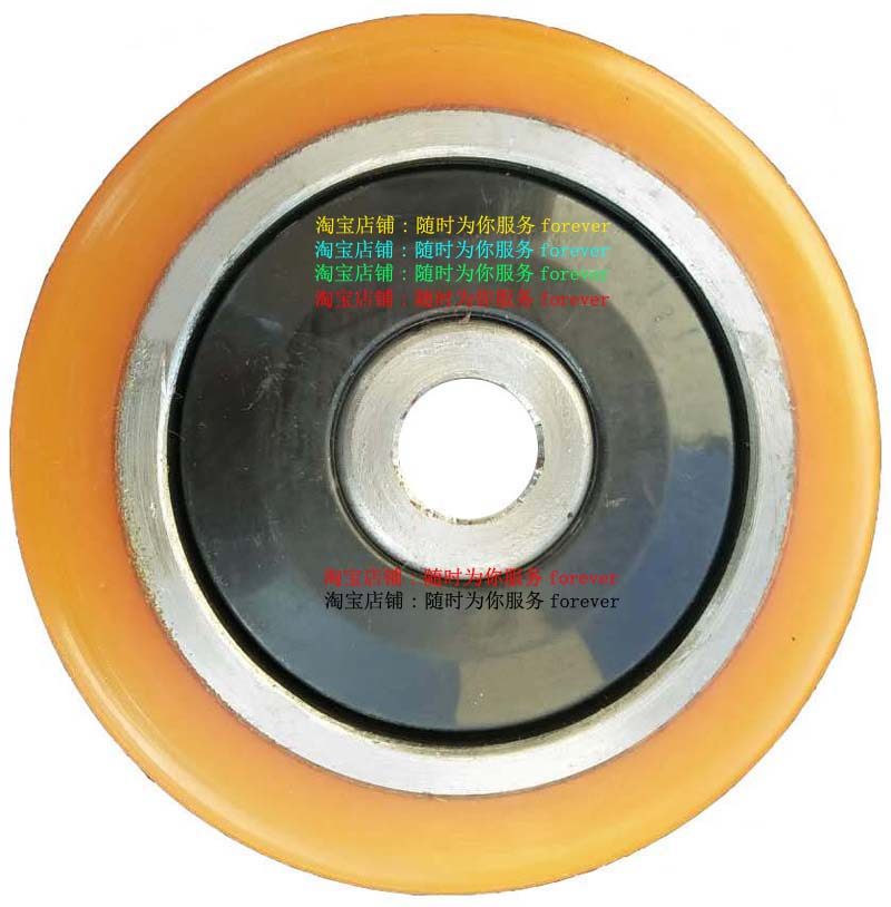 杭州叉车A30前轮叉齿轮胎 杭叉电动车前脚轮PU轮子滚轮叉齿轮子