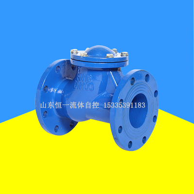 球形污水止回阀轨道式滚球HQ41X球墨铸铁排污管道防倒流单向阀50