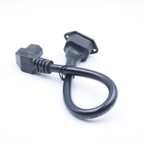 雅迪电动电瓶车锂电池2+5连接电源线新国标公母充电口座转换插头