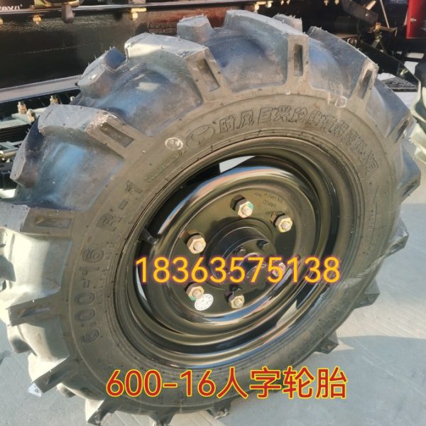 拖拉机前轮轮胎600-16-1人字轮胎巨兴轮胎农用车配件