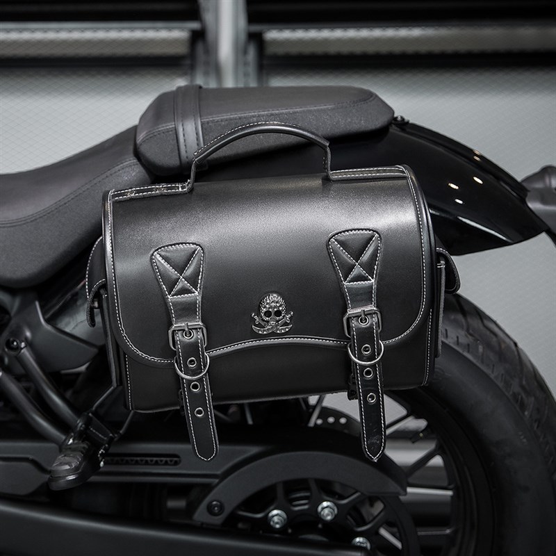 哈雷摩托车配件改装侧边箱包骑士装备PU皮机车挂包巡航工具包