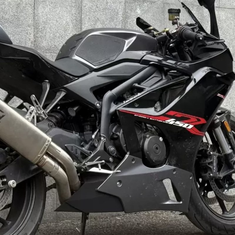 适用于摩托车凯越450RR排气管改装 凯越450RR侧排双管 76粗管尾段