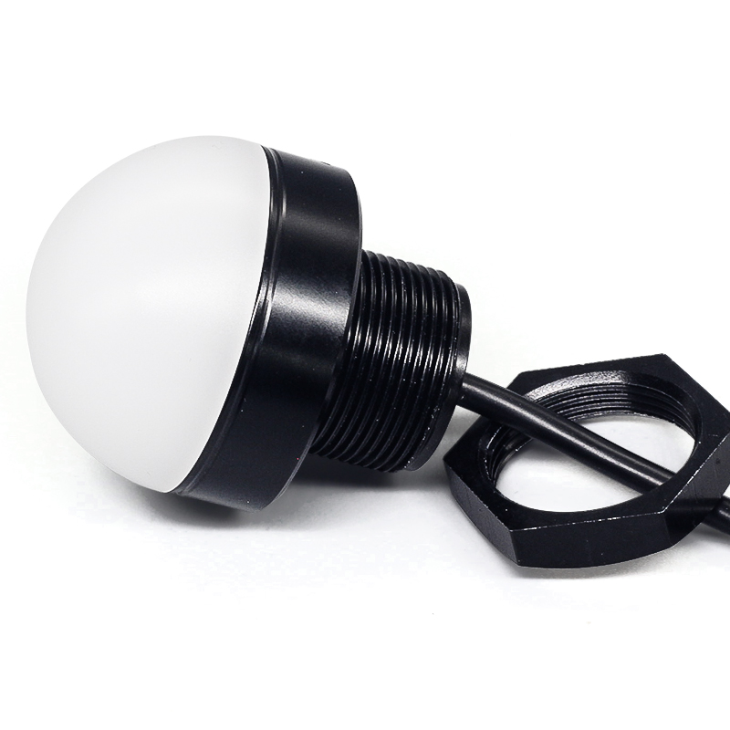 高桥50MM半圆球形一体三色LED设备机床警示灯报警24V红绿黄带蜂鸣