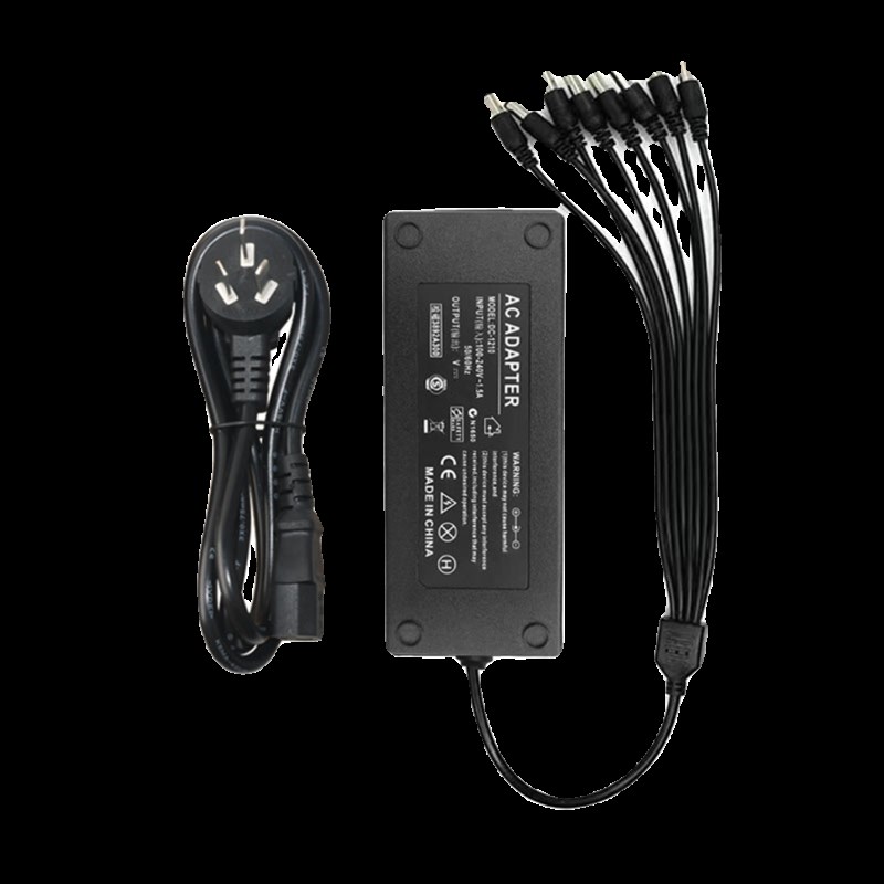 玩客云伺服器电源12V10A15A一拖多集中供电监视摄影镜头路由器适