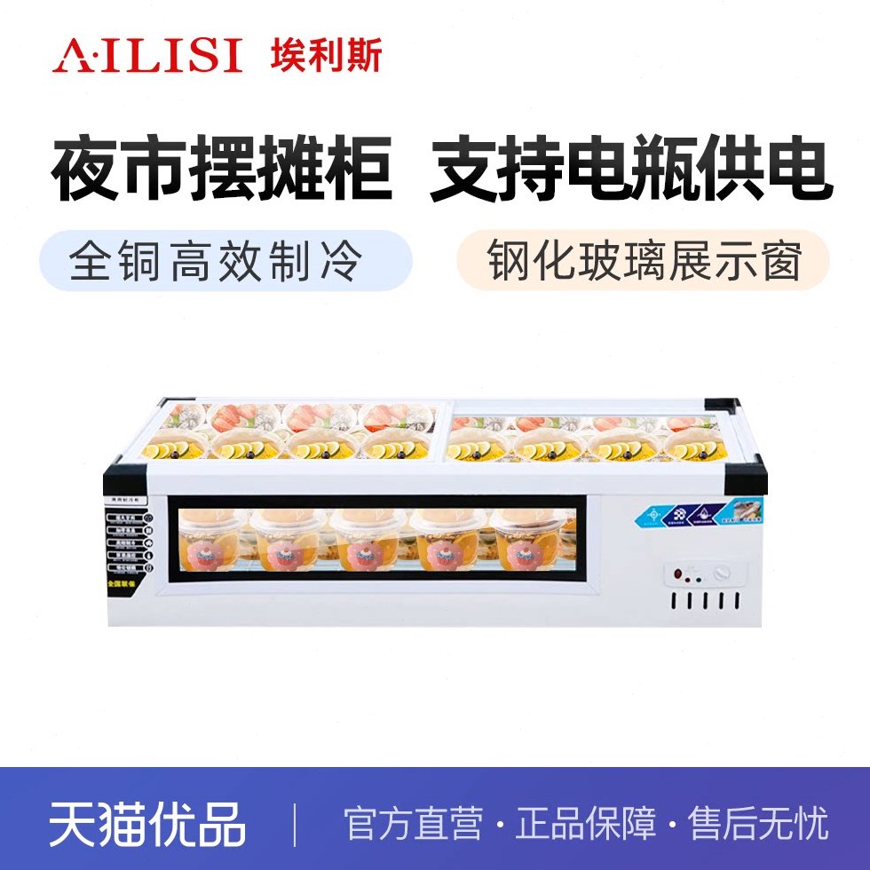 埃利斯 摆摊冷藏柜微冷冻柜商用展示柜冰粉烧烤TLS-2500QT