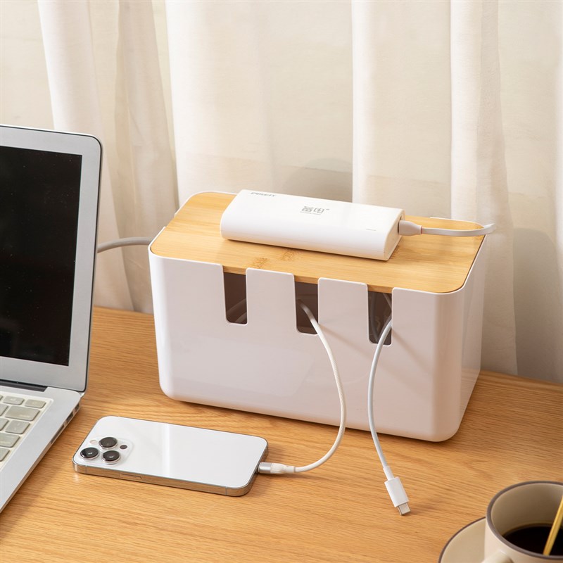 插排收纳盒桌面插座插线板电源线收纳神器充电器电线数据线集线器