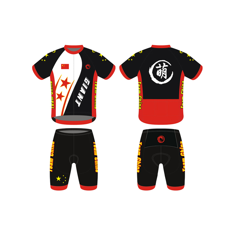 定制轮滑服儿童平衡车骑行服滑冰服男女童夏季长短袖套装高弹透气