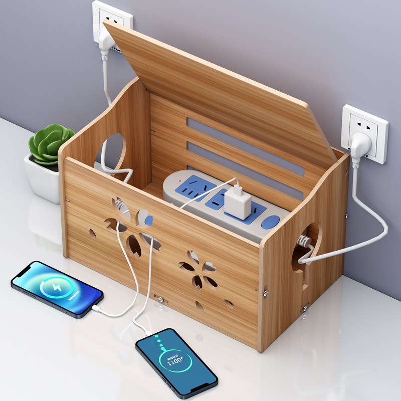 电源线 线电线 线收纳盒延长线 线插排桌面遮挡神器数据线 线集理