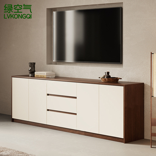 实木电视柜简约现代小户型客厅家用落地高款储物地柜卧室电视机柜