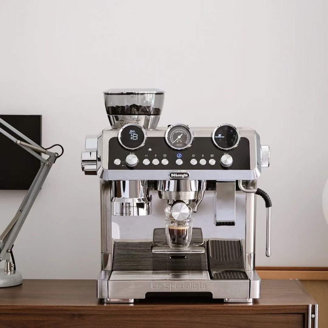 Delonghi 德龙咖啡机EC9865.M意式半自动冷萃奶泡研磨银骑士系列
