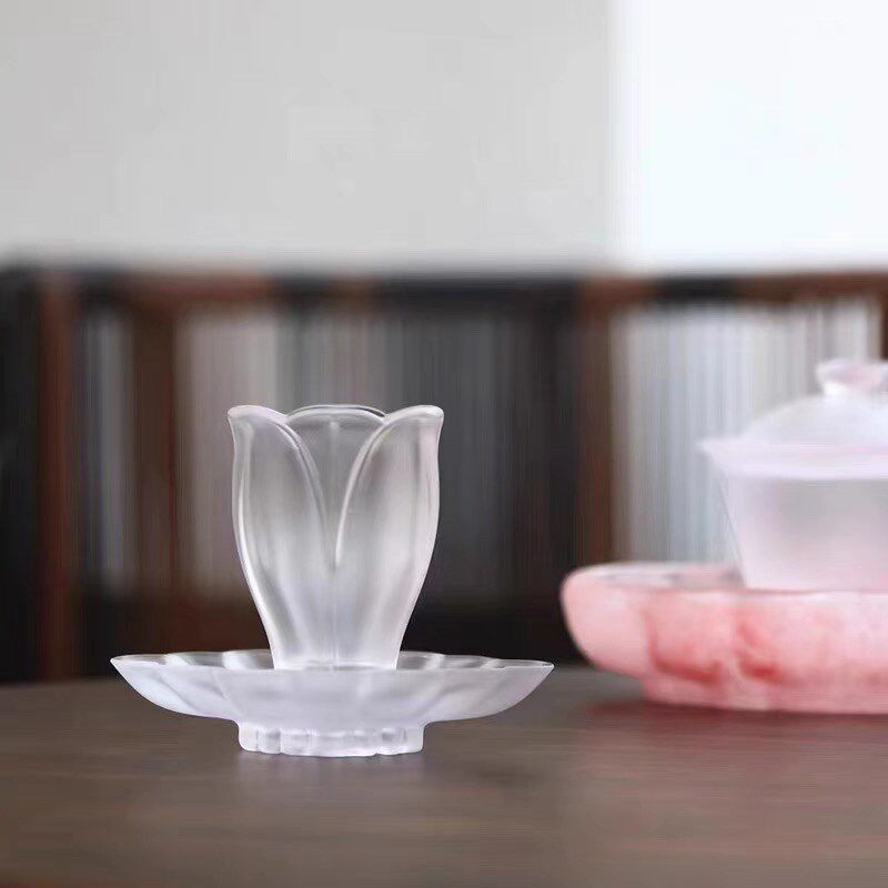 琉璃茶器百合闻香杯茶杯主人杯公道杯茶道零配品茗杯单杯子