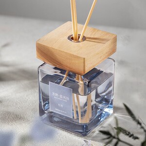 生活空格【500ML】香典蓝风铃无火香薰木盖方瓶店油经氛酒精清爽