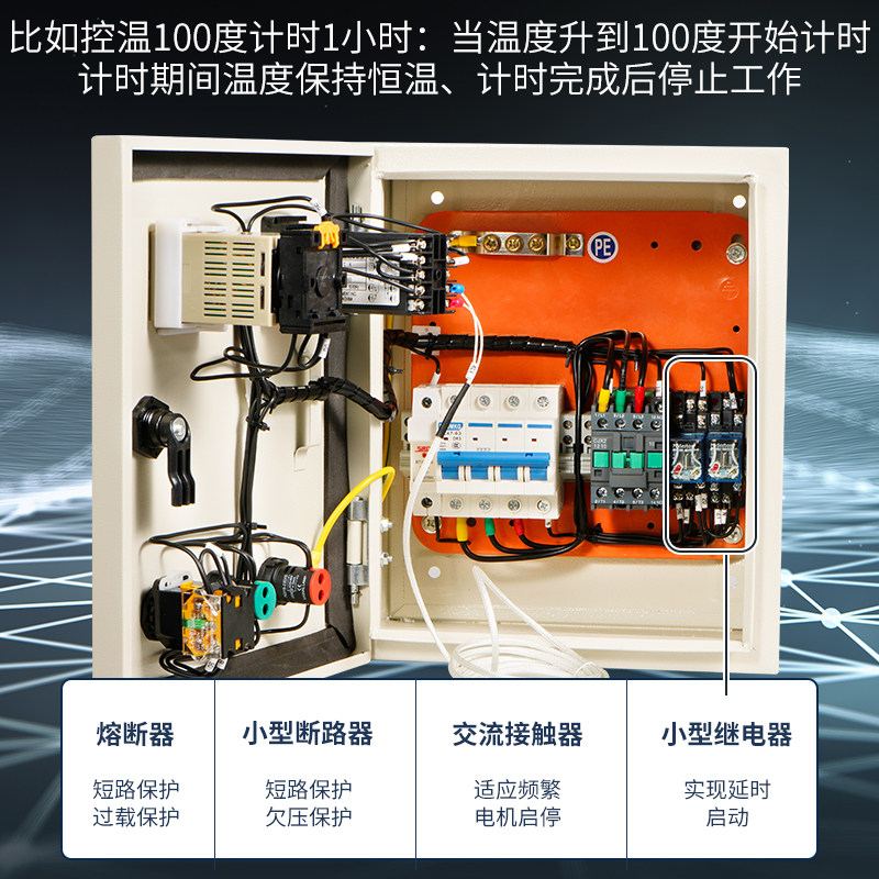 烤漆房智能恒温温度控制箱烘干房计时控温定时温控器延时关停自动