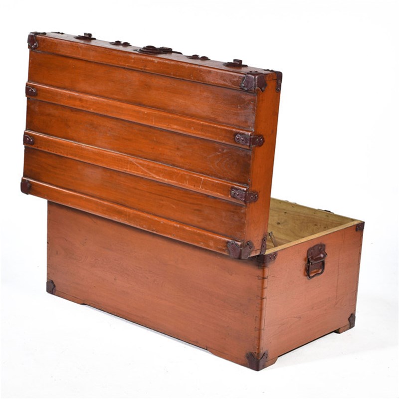 老式樟木箱咖啡台文房用具书箱老古董收藏老家具拍摄道.具装饰摆