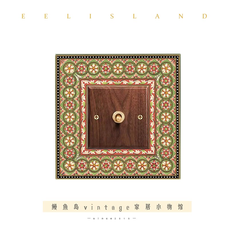 原创中古风d欧式复古人物遮挡开关装饰创意个性家居开关插座贴装