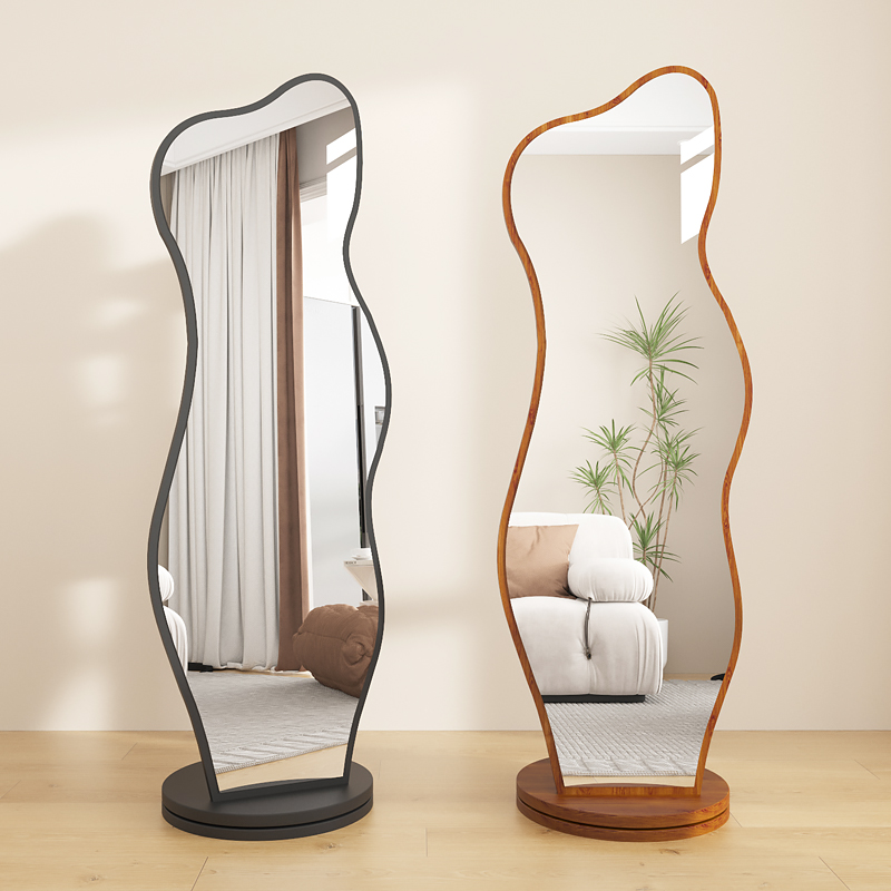 异形全身镜不规i则旋转穿衣镜家用卧室镜子多功能立体落地镜试衣