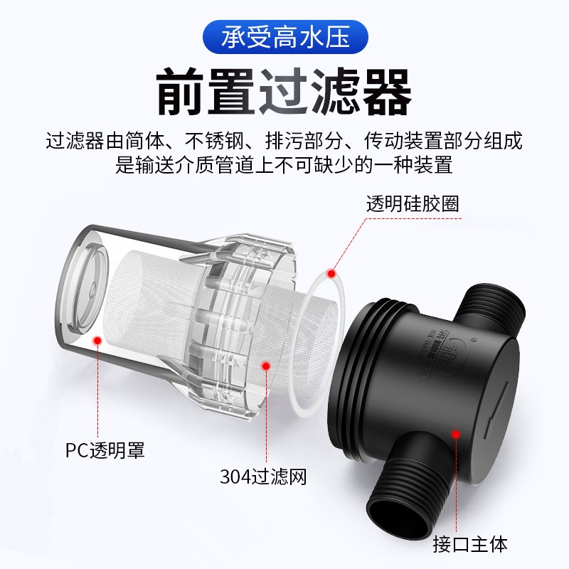 水管管过滤器塑料泥沙青苔去杂质养殖农场N4分6分管不锈钢滤网