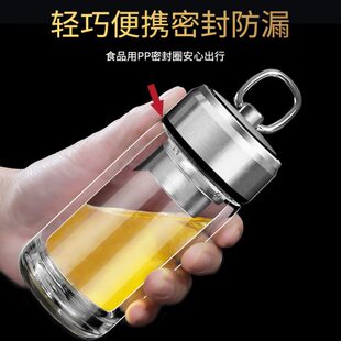 便携口袋小水杯100/150ml玻璃杯迷你泡茶杯小巧加厚耐热个人男女