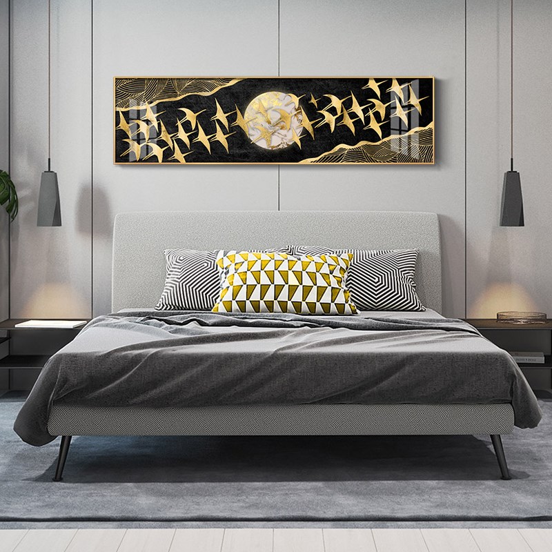 抽象画卧室装饰画床头画u简约客厅挂画新中式沙发背景墙面壁画