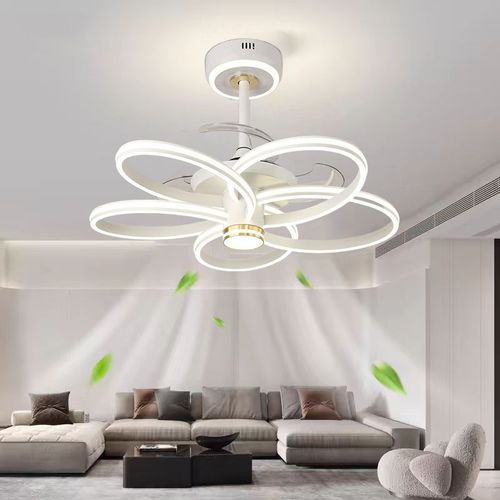 2025年新款隐形餐厅风扇灯大风力客厅卧室M吊扇灯家用一体电扇吊