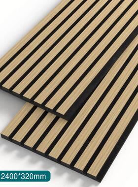 外贸工厂客厅装饰隔音板木皮MDF格栅板木条聚酯吸音板静音
