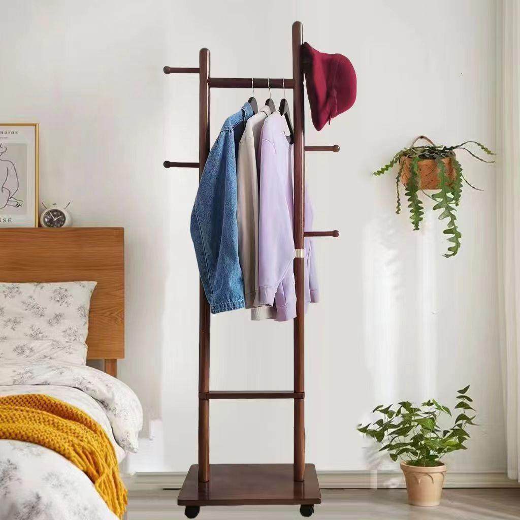 实木可移动衣帽架多用便携式挂衣架带轮子晾衣架收纳架,电子/电工,接线端子,淘宝优惠券,粉丝福利购,淘宝优惠卷