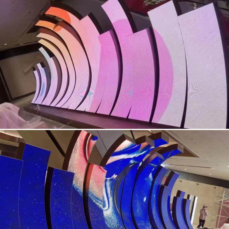 全彩室内LED异形屏p4波浪屏飘带屏曲面柔性显示屏圆柱软膜模组,玩具/童车/益智/积木/模型,其它,淘宝优惠券,粉丝福利购,淘宝优惠卷