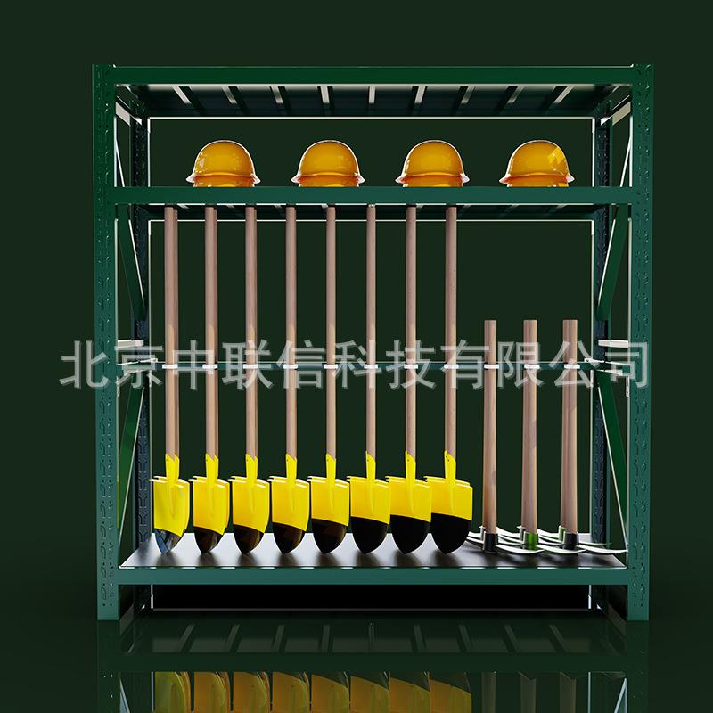 军绿色铁楸架楸镐架农用工具架训练器材架军绿色盾牌架