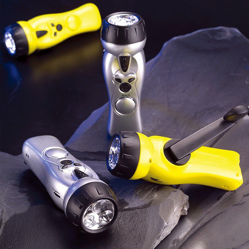 太阳能充电d两用多功能应急逃生手电筒 防灾手摇发电收音机强光