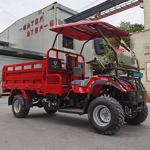 全地形车2d米货箱四驱农夫车350cc自卸双座车棚分时四驱越野农用