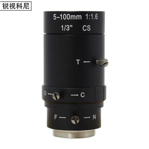 5-100MM监控视觉工业镜头 可调焦距手动1.6光圈摄像机镜头CS口1/3