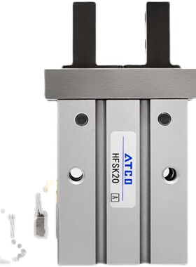 亚德客型气动手指气缸HFZ/HFK6/10B/16B/2B0/25B/32B/40B侧面安装