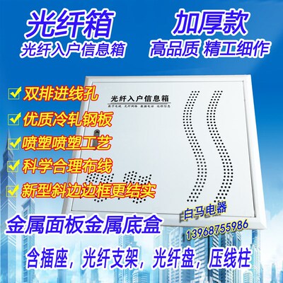 弱电箱空箱 多媒体集线箱 铁面 家用套装 光纤信息箱中号350300