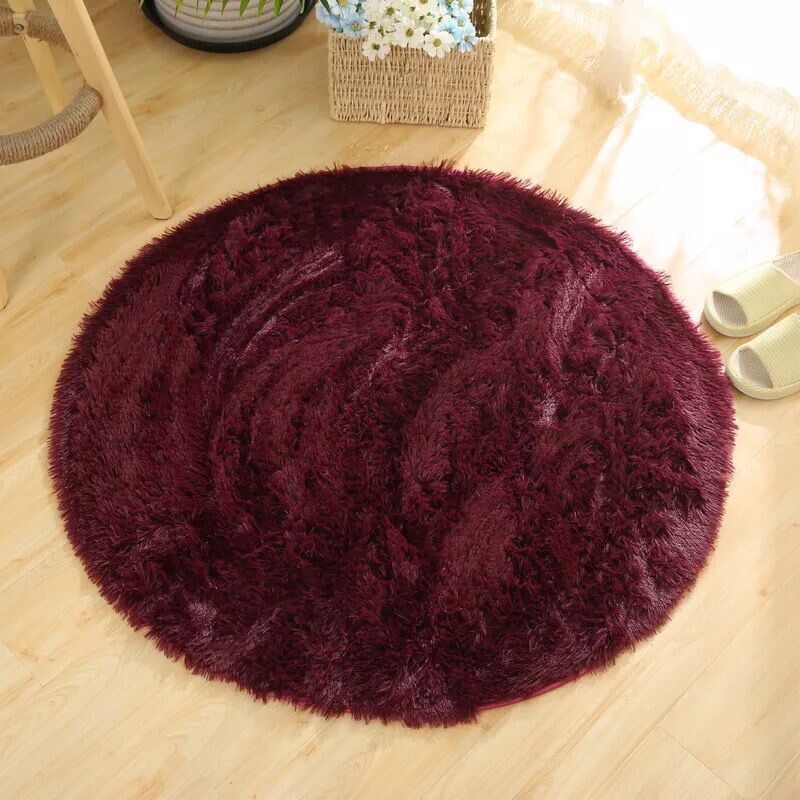 直供短丝毛地毯 客厅茶几满铺地垫 圆形卧室瑜伽垫地毯圆形毯