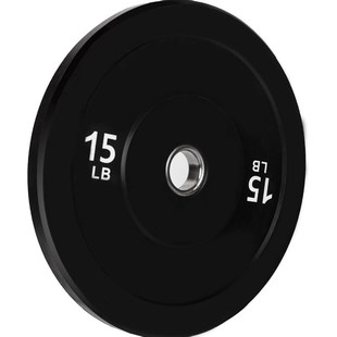 工厂竞技黑色彩色全胶橡胶配重片哑铃深蹲举重杠铃片大孔51mm