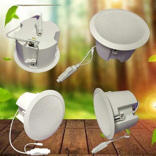 ip网络广播系统poe吸顶喇叭有源天花音响供电室内音箱吊顶国标48V