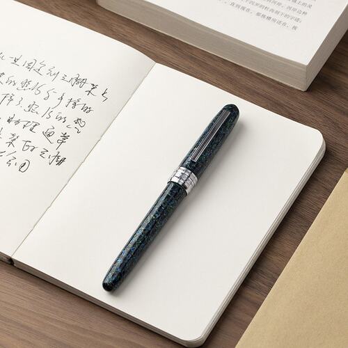 可漆 大漆白金牌钢笔礼盒 手工漆器工艺品 练字笔 墨囊吸墨 精致