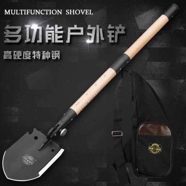 昌林陆虎1417不锈钢多功能折叠工兵铲车载高端铁锹户外308加长款