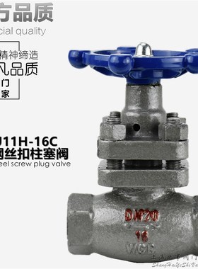 U11H-16C锅炉高温蒸汽15导热油20内螺纹25铸钢32丝扣40柱塞阀DN50