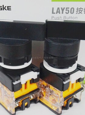 双科电气 黑色长柄二档选择旋钮开关 LAY50-22C-11CX