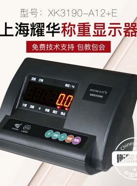 上海耀华XK3190-A12+E仪表称重显示器小地磅计重表头电子秤称仪表