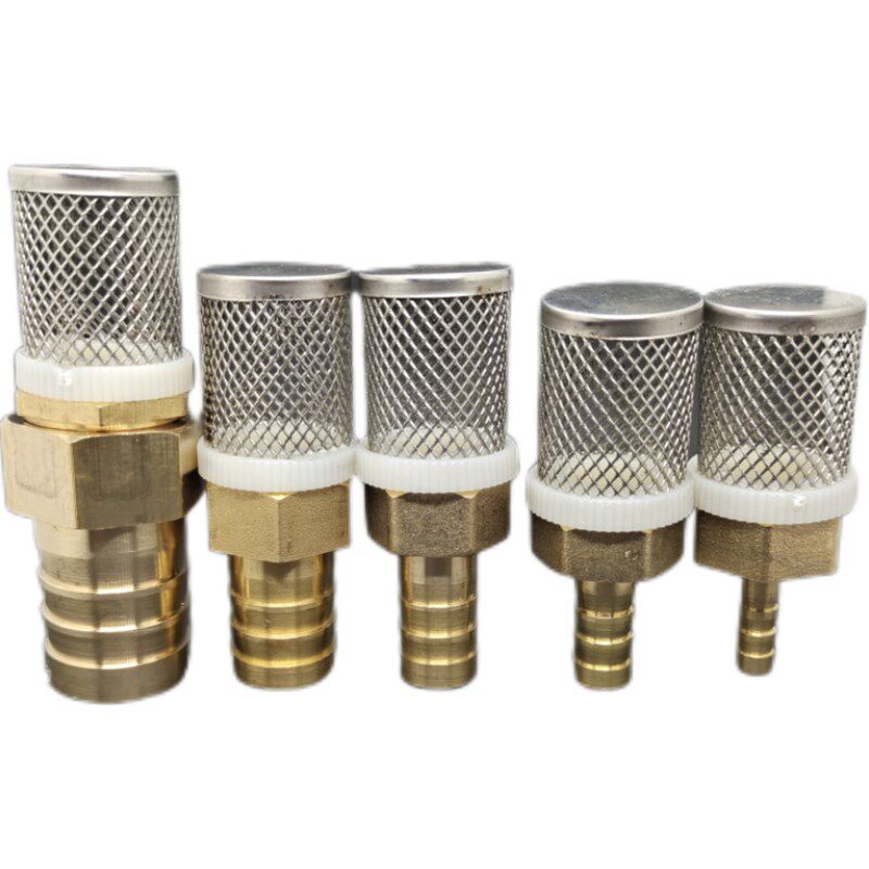 铜宝塔304不锈钢网+铜内丝水泵过滤网水管末端过滤 接软管过滤器