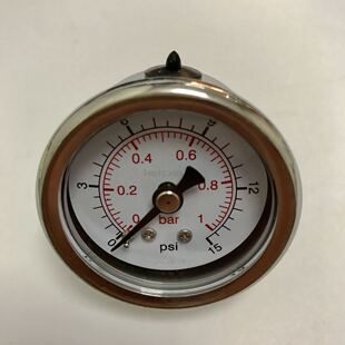 背后外壳41mm 1bar 前47 铜接头ZG1 15psi 轴向不锈钢壳压力表