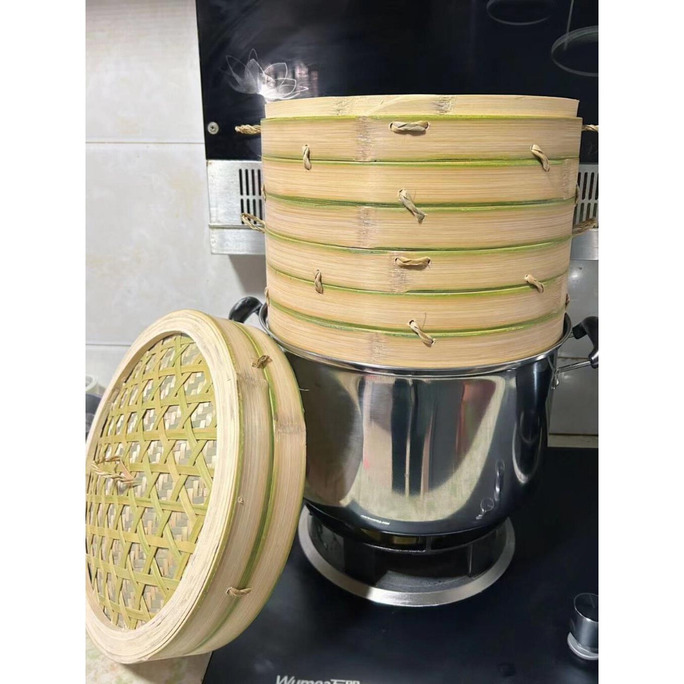 家用蒸笼配套精品模型强化和深化纯手工天然竹制蒸笼无漆无蜡